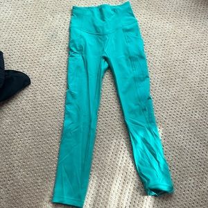 Turquoise lululemon athletic pants